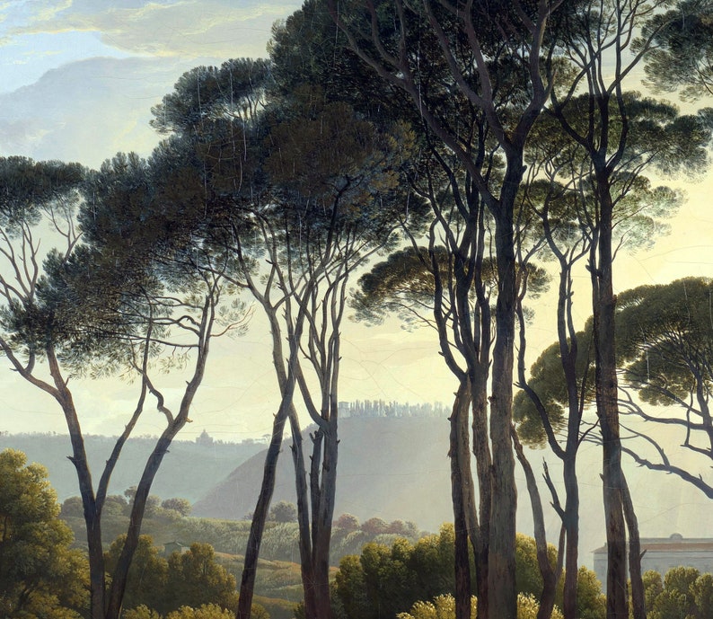 Italian Landscape With Umbrella Pines by Hendrik Voogd Artist Etsy