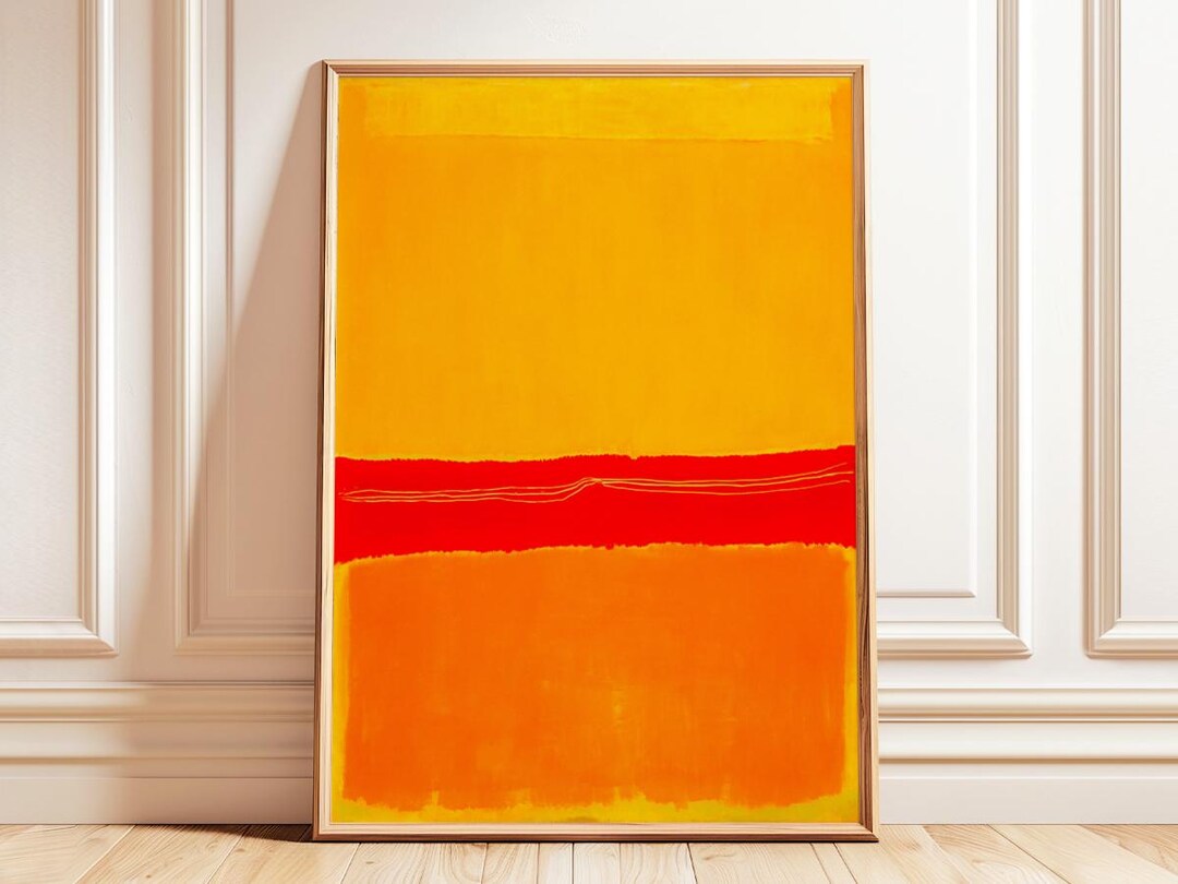 Mark Rothko Poster, Red Orange Yellow Abstract Print, Modern ...