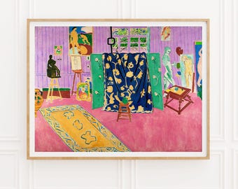 The Pink Studio by Henri Matisse, Museum Art Print, Matisse Artwork, Painting Wall Decor, Artist Student Gifts, L'atelier du peintre Poster