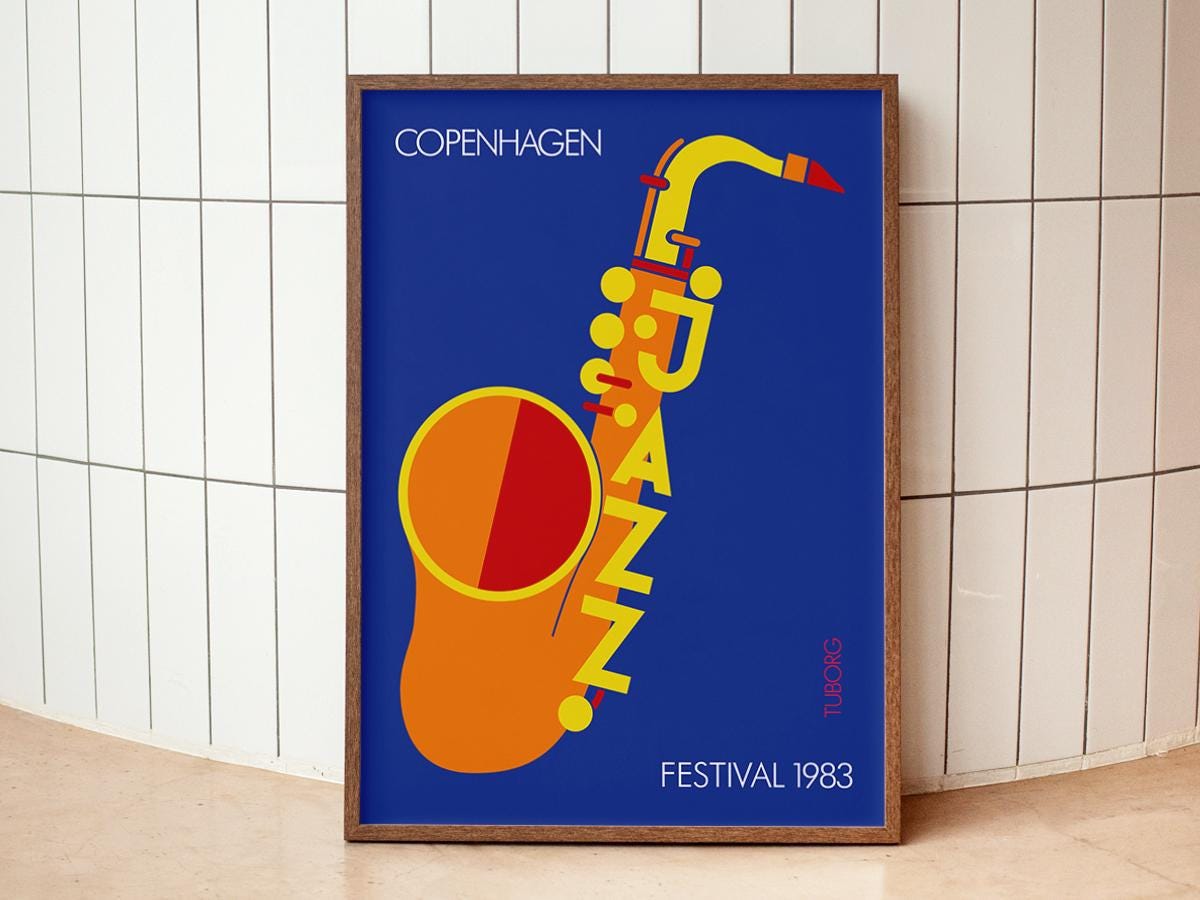 Copenhagen Jazz Festival 1983 Poster, International Jazz Festival