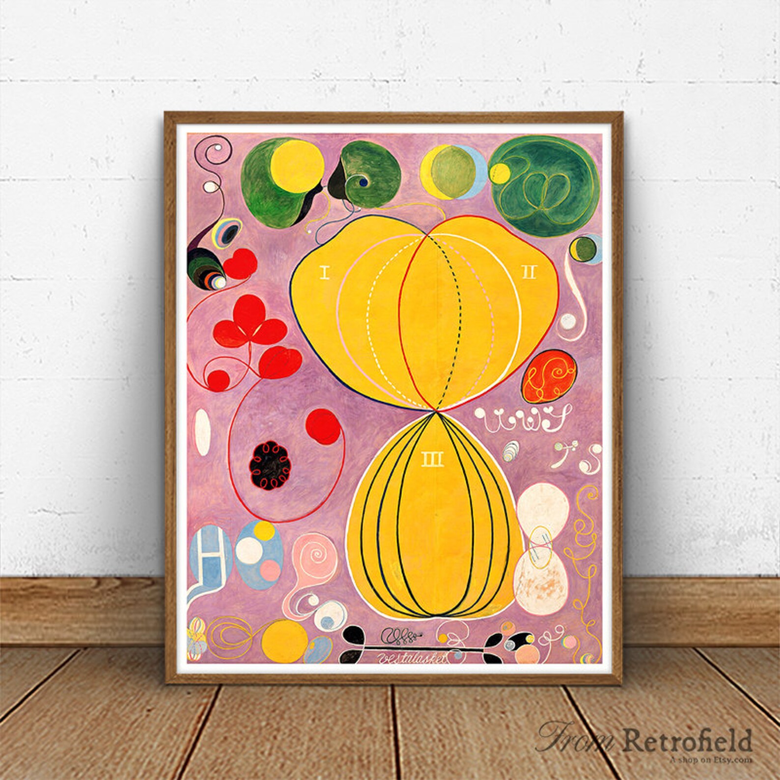 Hilma Af Klint The Ten Largest No. 7 Adulthood Yellow Etsy