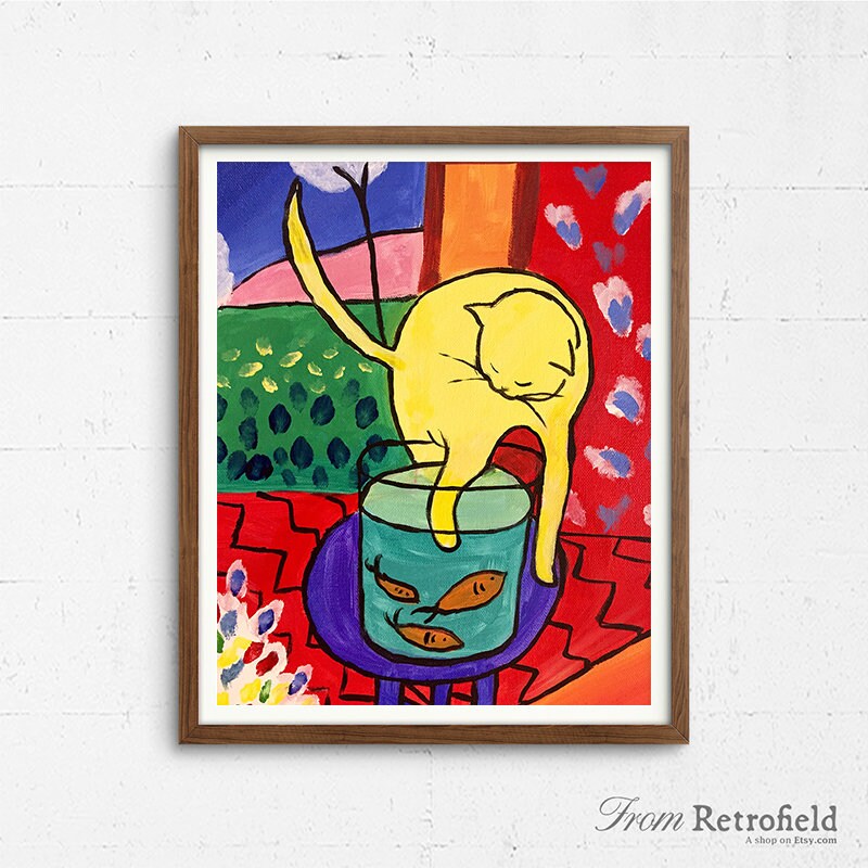 The Cat With Red Fish Henri Matisse Painting Museum Art Etsy Australia