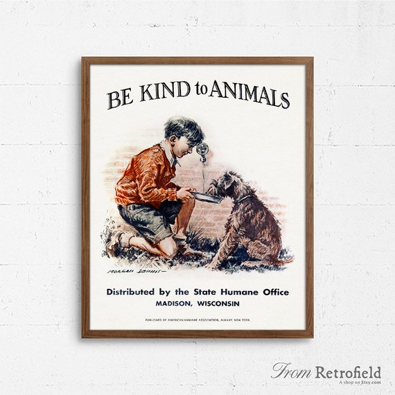 Animal Rights Welfare Humane Society Print Be Kind to Animals - Etsy Sweden Animal Rights Welfare Humane Society Print Be Kind to Animals - Etsy Sweden