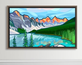 MORAINE LAKE - Rocky Mountain Print | Giclée | Canvas or Paper | Banff