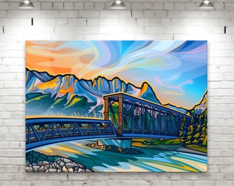 THE BRIDGE - Rocky Mountain Fine Art Print | Fine Art Giclée Print | Canvas or Paper | Wall Art | Rocky Mountain Landscape | Canmore