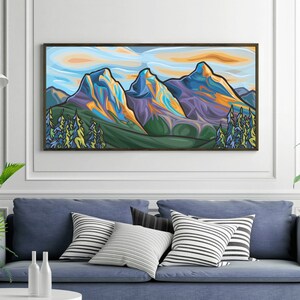 THREE SISTERS - Canmore Art Print | Limited Edition Giclee Art Print | Canvas or Paper | Landscape | Rocky Mountains
