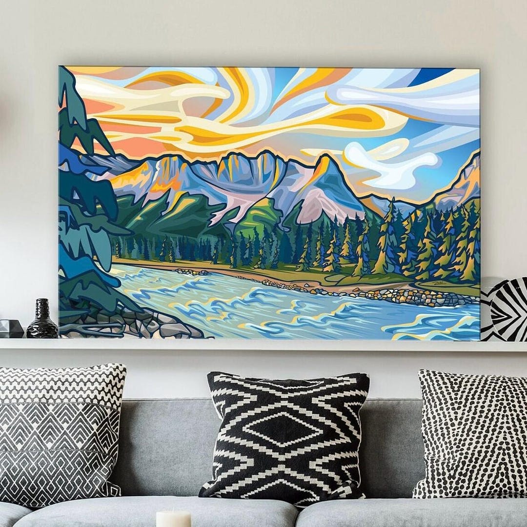 THE RIVER - Rocky Mountain Giclee Fine Art Print | Gallery Quality ...