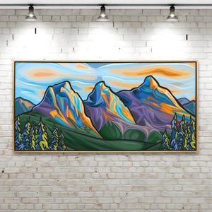 THREE SISTERS - Canadian Fine Art Print | Giclee | Gallery Quality Stretched Canvas or Unstretched Canvas or Fine Art Paper | Canadian Made