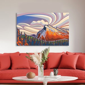 MOUNT RUNDLE - Mountain Art Print | Giclée Fine Art Print | Canvas or Paper | Banff | Rocky Mountain Landscape