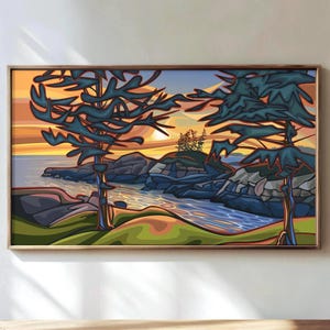 BLACK ROCK - Pacific Northwest fine art print | Gallery Quality Stretched Canvas or Unstretched Canvas or Fine Art Paper | Canadian Made