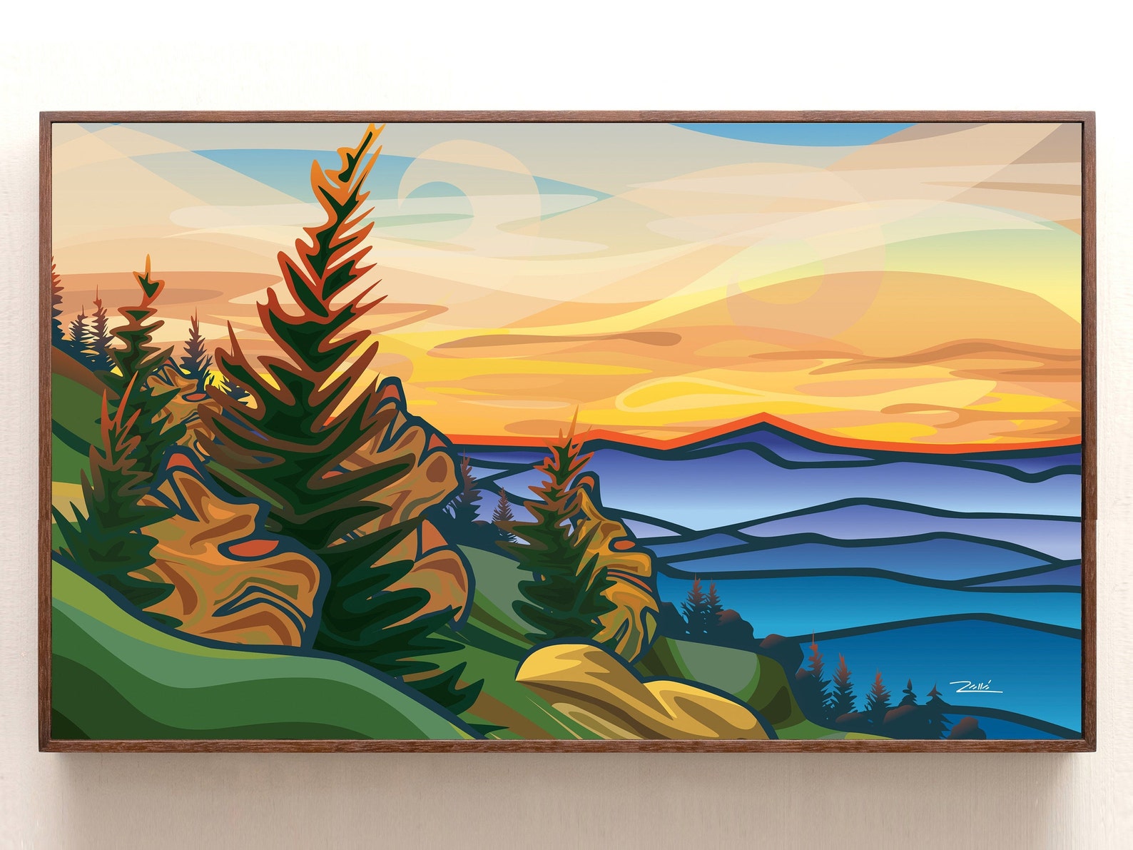 BLUE RIDGE Art Print Limited Edition Original Fine Art Etsy