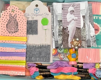 Easter Spring Slow Stitch Journal Kit: Fabric, Lace, Photos & More
