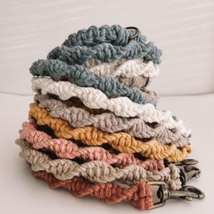 Spiral Dog Lead | Macrame Dog Leash handmade with Eco-Friendly Recycled Cotton | Boho Pet Accessory | Free UK Delivery "KAYA"
