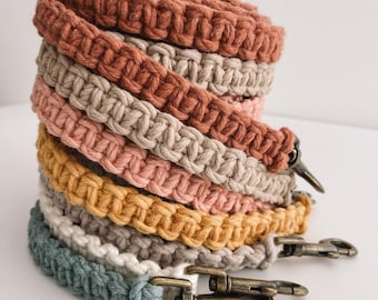 Macrame Dog Lead | Eco-Friendly Recycled Cotton | Boho Dog Leash |  Gift for Dog Lovers " INDI "