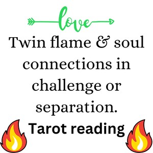 Alma gemela psíquica de llama en lectura de video de Tarot, Oráculo y amuletos de separación/desafío.