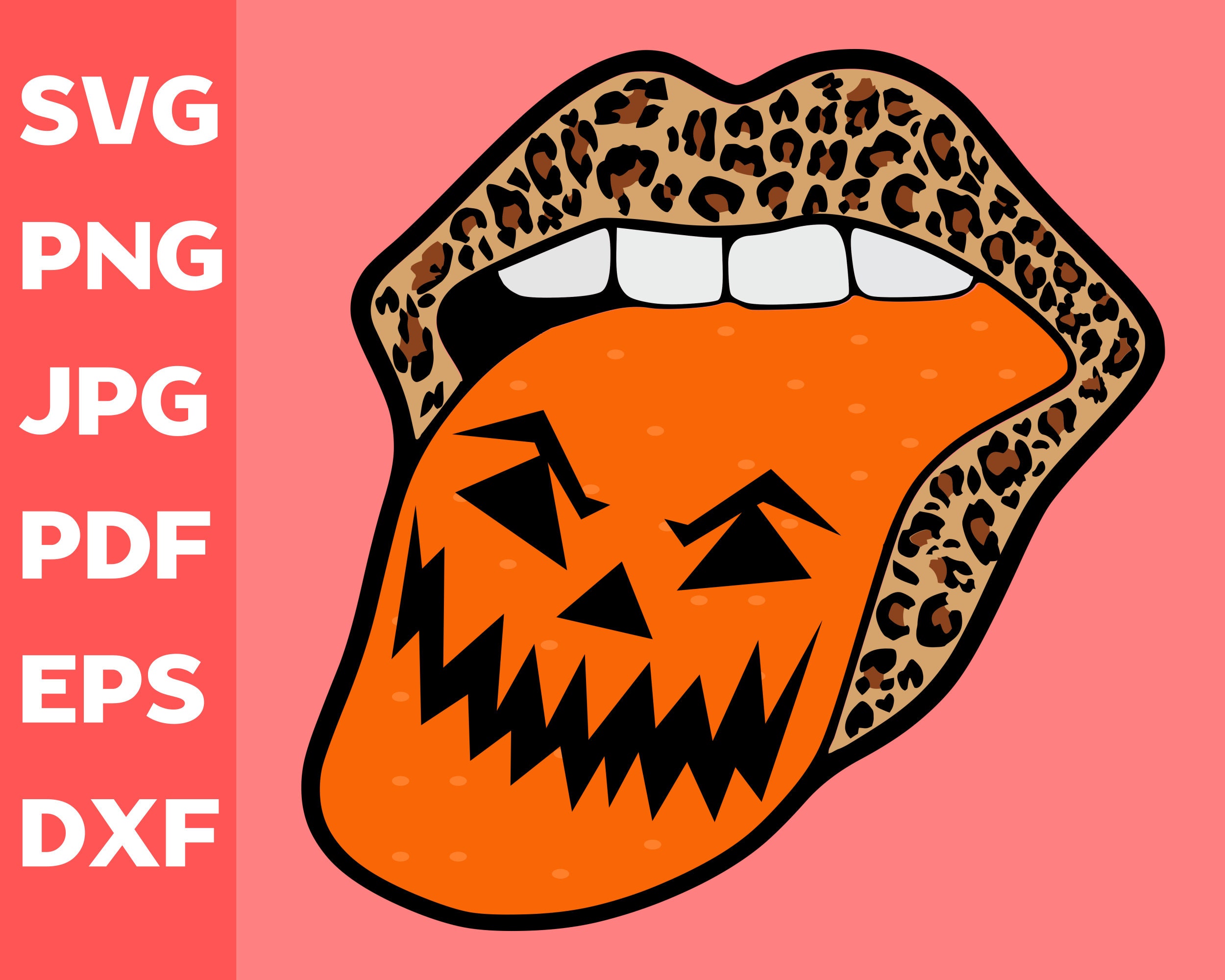 Pumpkin Tongue Svg Halloween Design Svg Digital Download | Etsy