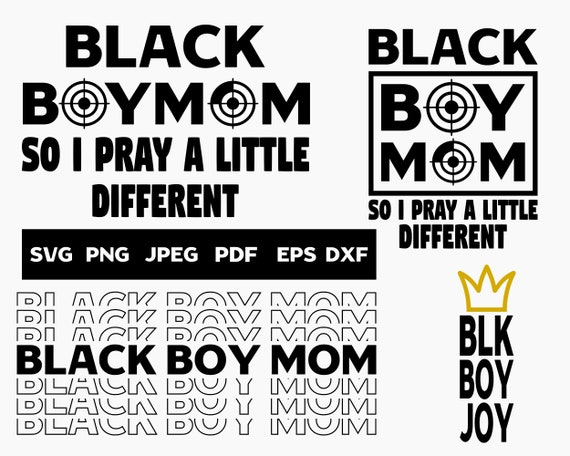 Download Black Boy Mom Svg Bundle Of 4 Black Boy Mom So I Pray A Etsy