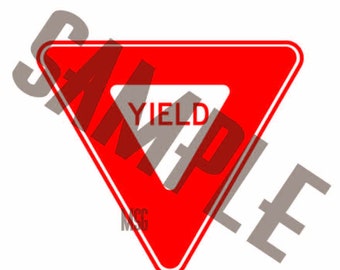 Yield Sign Vector Art