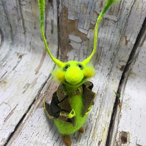Cockroach named Lime , Woolen Toy, Gift, Interior toy , Handwork Original , Decor ,  Original Gift , Wallow , Felted , Eco Toys