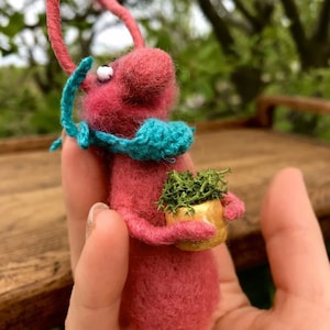 Needle Felted  Сockroach in quarantine , Woolen Toy , Gift, Interior toy , Decor ,  Original Gift , Beetle , Felted , wool , Miniature
