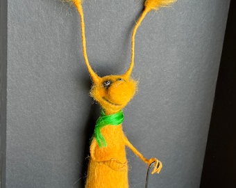 Hello ! my name is Orange . Cockroach , Needle felted cockroach, felt , Animal , wooll , Gift , Interior toy , Decor , Christmas , Ukraine