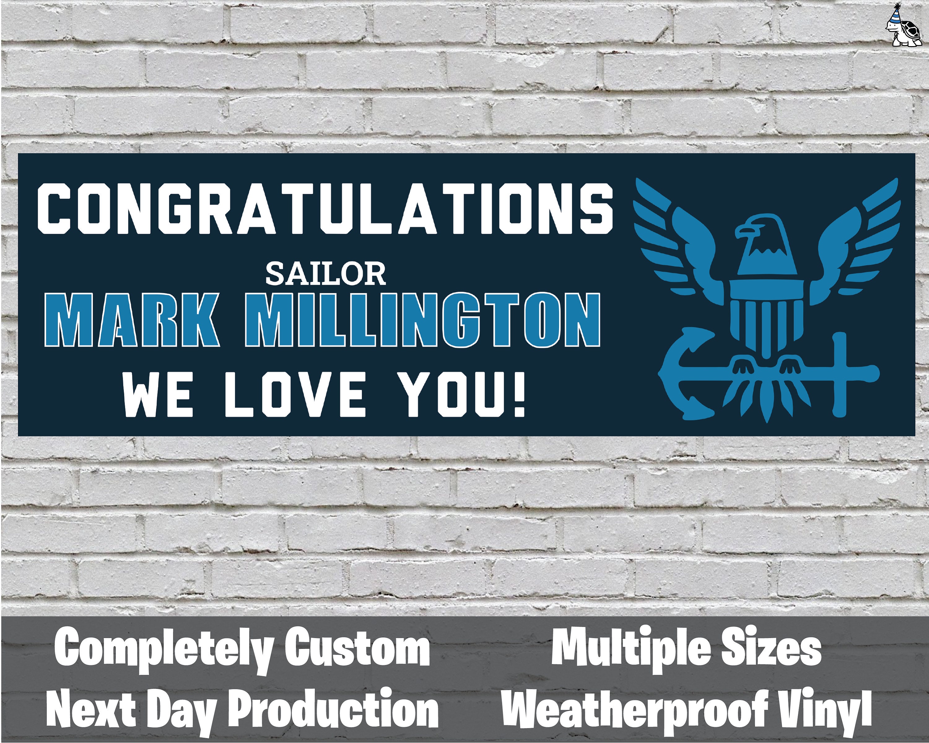 Custom U.S. NAVY BANNER Vinyl Home or Etsy