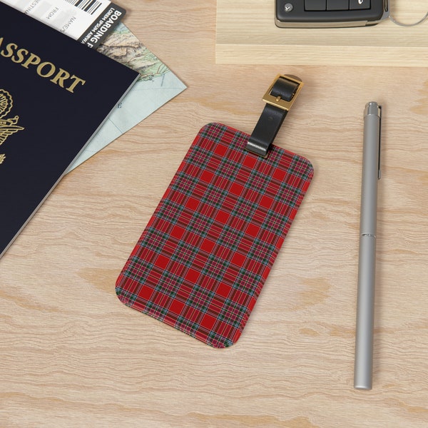 Clan McBean Luggage Tag, McBain Luggage Tag, Plaid luggage tag, Scottish Gift, McBean Plaid, Scottish Tartan, Outlander