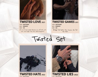 Twisted Series -  Ana Huang Aesthetic Book Postcards / Bookmarks [book polaroid, tiktok books, book reader gift, romance book]