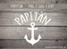 Papitän Plotter File Father's Day SVG DXF PNG Cricut Brother Silhouette Plotter File Clipart Father Man Anchor Captain Sea Dad Shirt Download 