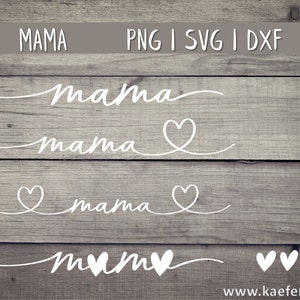 Mother&#39;s Day Mom Plotter File SVG PNG DFX Plotting T-Shirt Vector Cricut Brother Canvas Silhouette Heart Font Plotting Bundle Text