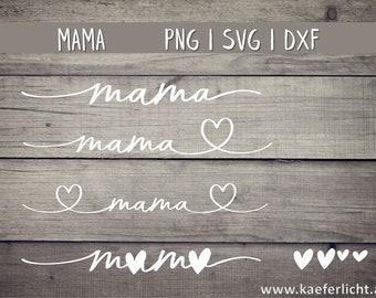 Mother's Day Mom Plotter File SVG PNG DFX Plotting T-Shirt Vector Cricut Brother Canvas Silhouette Heart Font Plotting Bundle Text