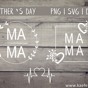 Mother&#39;s Day Mom Plotter File SVG PNG DFX Plotting Vector Cricut Brother Canvas Silhouette Heart Font Plotting Bundle Flower Wreath Wreath