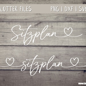 Hochzeit Sitzplan SVG DXF PNG Vektor Cricut Brother Canvas Silhouette Download Handlettering Herzen Plotten Bundle Vinyl Sticker Gäste