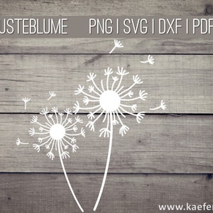 Pusteblume Löwenzahn SVG PNG Dxf Pdf Vektor Cricut Brother Canvas Silhouette digitaler Download Plotten Bundle