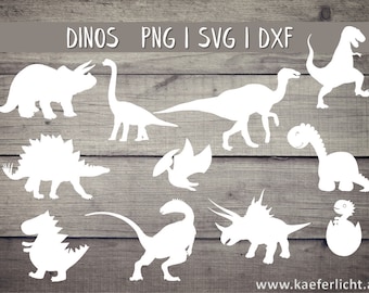 Dinosaur Bundle SVG DXF PNG Plotter File Vector Cricut Brother ...