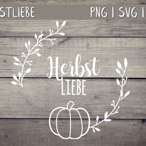 Autumn Love Plotter File SVG PNG DXF Flower Wreath Vector Cricut Brother Canvas Silhouette Digital Download Plotting Autumn Love