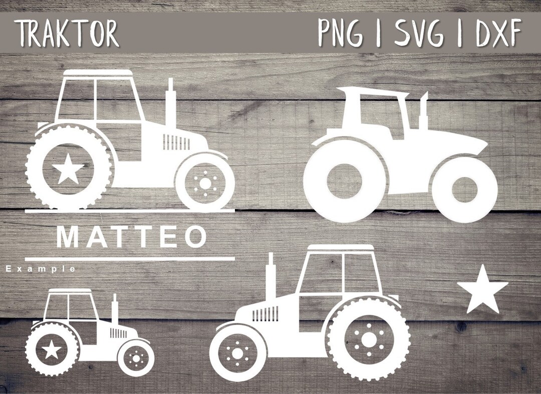 Plotter File Tractor Tractors SVG DXF PNG Vector Cricut Brother ...
