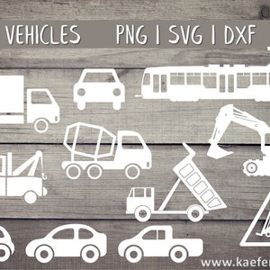 プロッター ファイル車両掘削機車 SVG DXF PNG トラック コンクリート ミキサー ダンプ トラック フォーク リフト 路面電車 ベクトル Cricut ブラザー シルエット 赤ちゃん