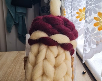 Bellota de lana gruesa tejida a mano, adornos de cosecha, bellotas rellenas, decoración de mesa, decoración de Acción de Gracias