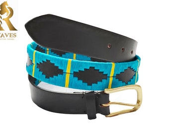 RWaves Argentine Belts Polo Belts Hand Woven Belt Unisex belt Polo belt Leather Belt Men Belt Ladies Belt Fashion Belt RP182