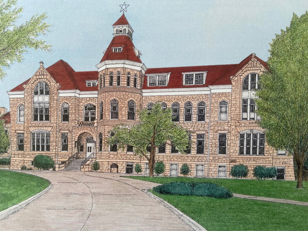 Carroll University Waukesha Wisconsin Old Main College Etsy