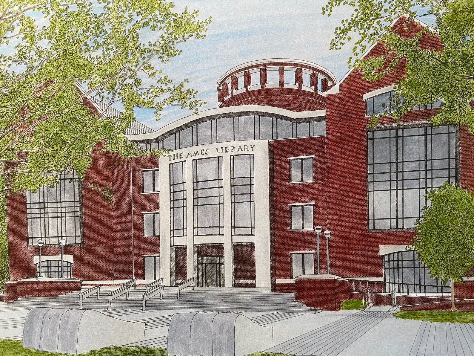 Illinois Wesleyan University, Ames Library, Bloomington, College Art