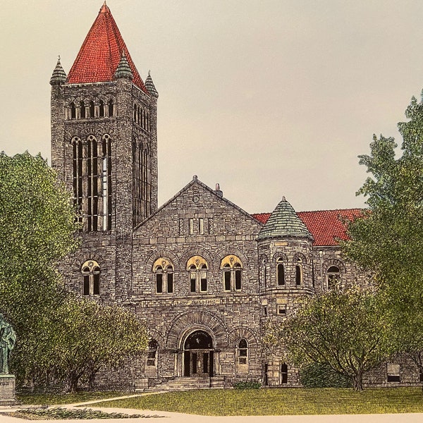 University of Illinois Poster Etsy