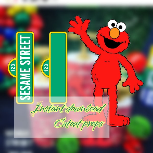 Elmo birthday props,elmo cutout standup prop, lawn sign, cake topper,birthday prop