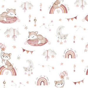 Boho babymeisje wieg beddengoed set, Fox wieg beddengoed, Fox wieg set, Boho wieg beddengoed set, baby beddengoed wieg sets meisje Boho kinderkamer beddengoed set