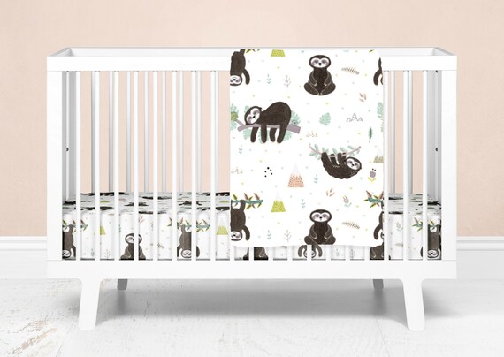 sloth crib sheets