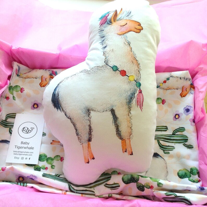 Llama Crib Bedding Set Baby Girl Crib Bedding Set Llama Etsy