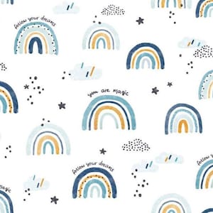 Regenboog wieg beddengoed set jongen, regenboog beddengoed set baby, regenboog baby jongen wieg beddengoed sets, regenboog kinderkamer wieg, regenboog babyshower