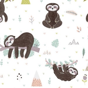 Sloth baby blanket ~ Gender neutral baby blanket  ~ Sloth minky dot blanket ~ Sloth baby bedding ~ Sloth nursery ~ Sloth  baby shower gift