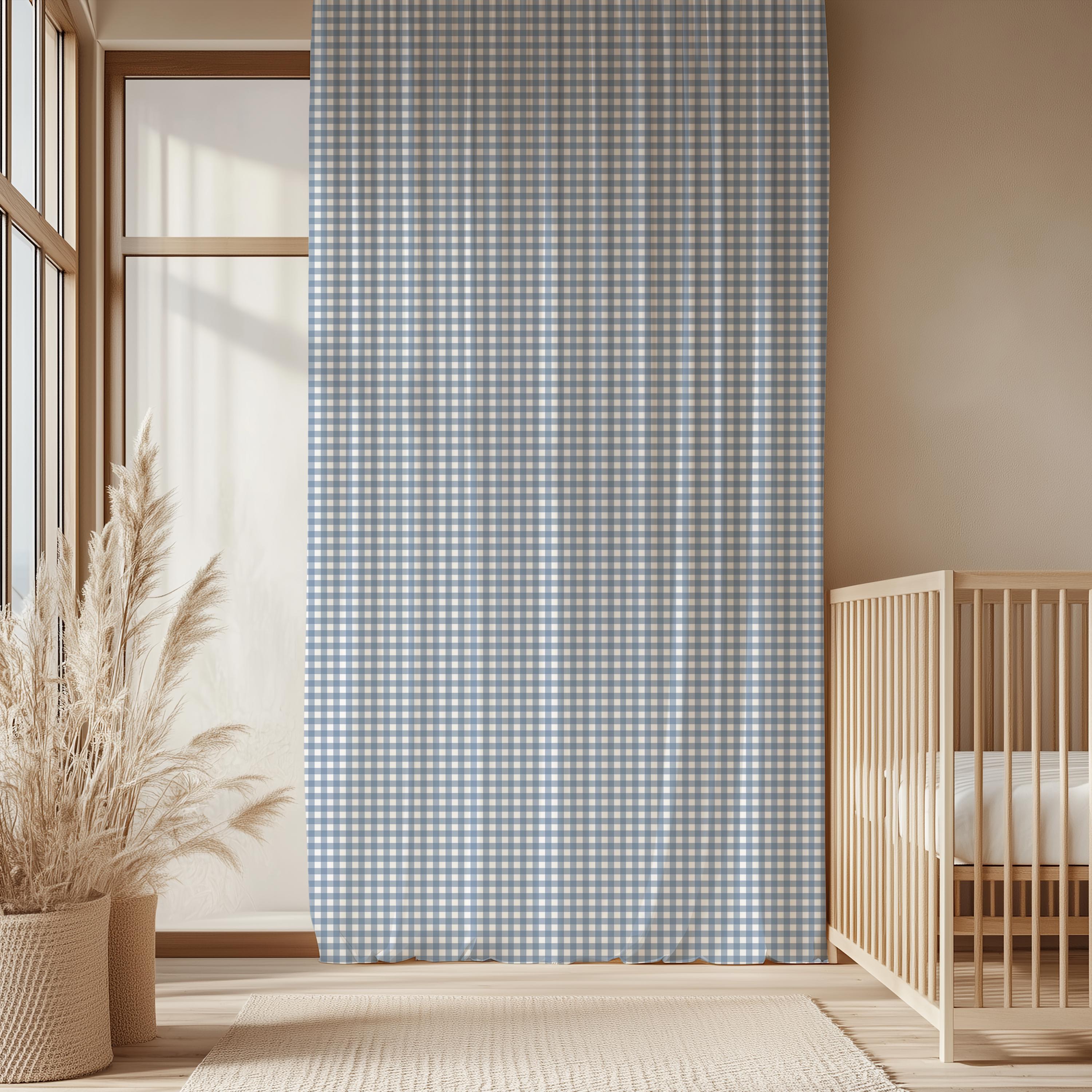 Blue Gingham Crib Bedding Set, Southern Nursery Bedding, Baby Boy Crib